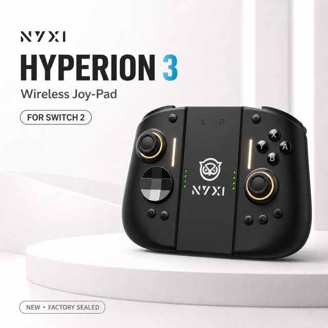 NYXI Hyperion 3 Wireless Joy-Pad — Switch 2 — Black