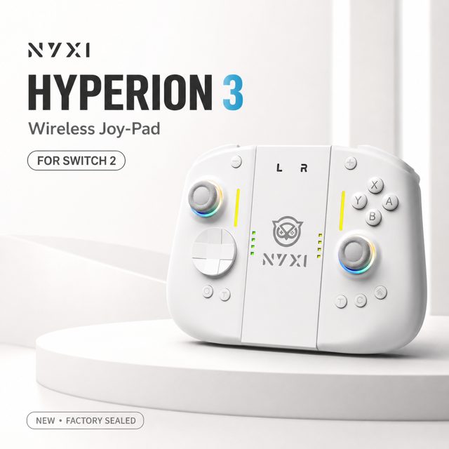 NYXI Hyperion 3 Wireless Joy-Pad — Switch 2 — White